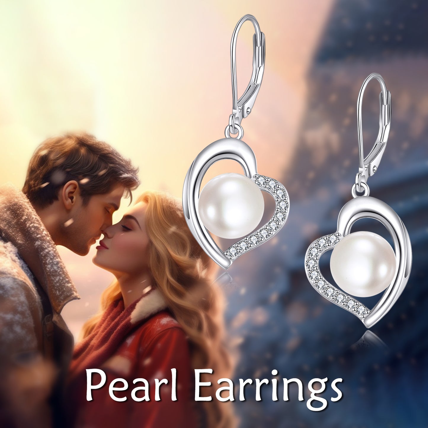 Imitation Pearl Dangle Earrings for Women 925 Sterling Silver Imitation Pearl Drop Earrings White Imitation Pearl Earrings Dangling Wedding Jewelry Birthday for Women Her