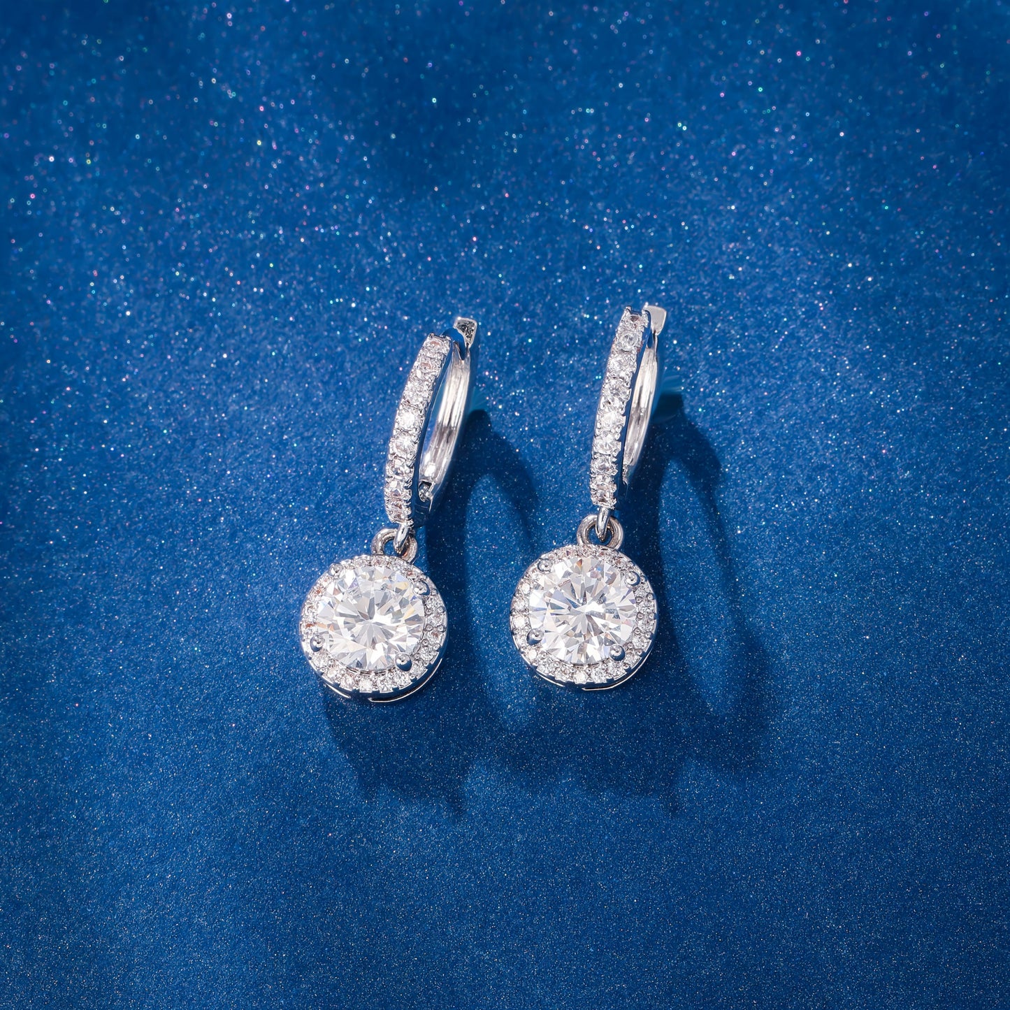 925 Silver 1ct Moissanite Pendant Earrings, Top Cutting Process, Allergy Proof, The Best Choice for Party Wear, Gift Box