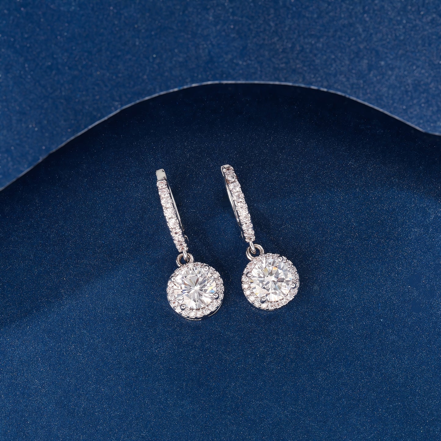 925 Silver 1ct Moissanite Pendant Earrings, Top Cutting Process, Allergy Proof, The Best Choice for Party Wear, Gift Box