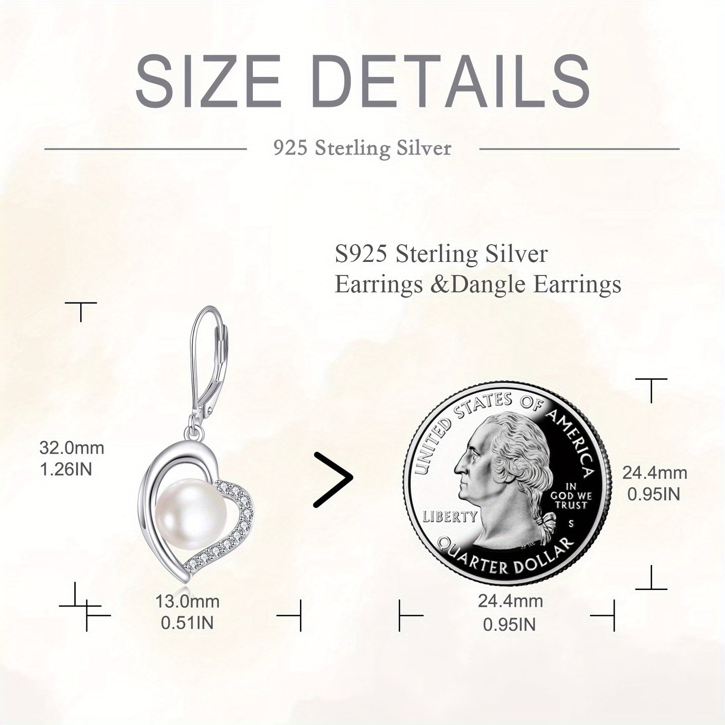 Imitation Pearl Dangle Earrings for Women 925 Sterling Silver Imitation Pearl Drop Earrings White Imitation Pearl Earrings Dangling Wedding Jewelry Birthday for Women Her