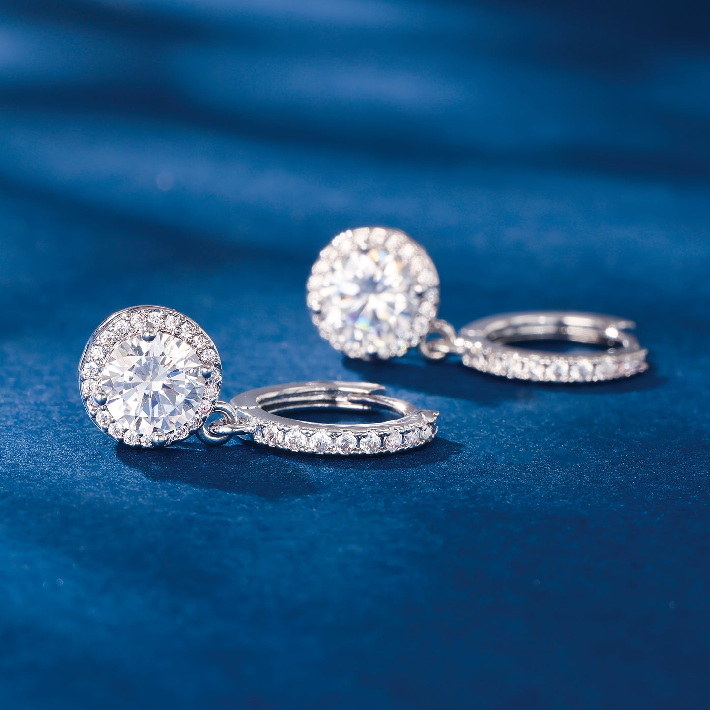 925 Silver 1ct Moissanite Pendant Earrings, Top Cutting Process, Allergy Proof, The Best Choice for Party Wear, Gift Box