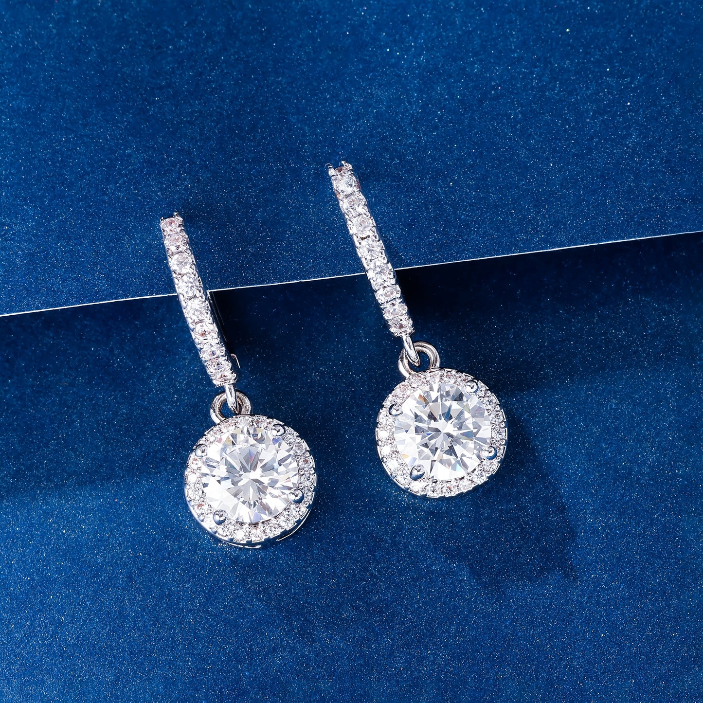925 Silver 1ct Moissanite Pendant Earrings, Top Cutting Process, Allergy Proof, The Best Choice for Party Wear, Gift Box