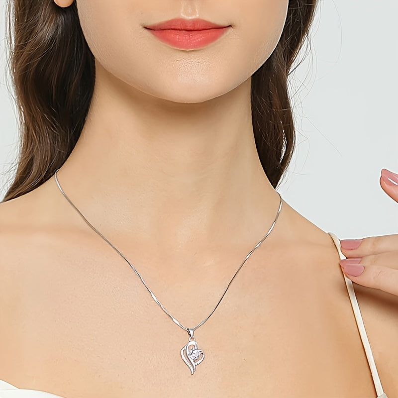 Moissanite Pendant Necklace, 925 Silver, Inlaid with DF Color Brilliant Round Cut 1ct Moissanite, Unique Design, Same for Men And Women, Commemorative Gift Birthday Gift, Thanksgiving, Comes with Exquisite Gift Box