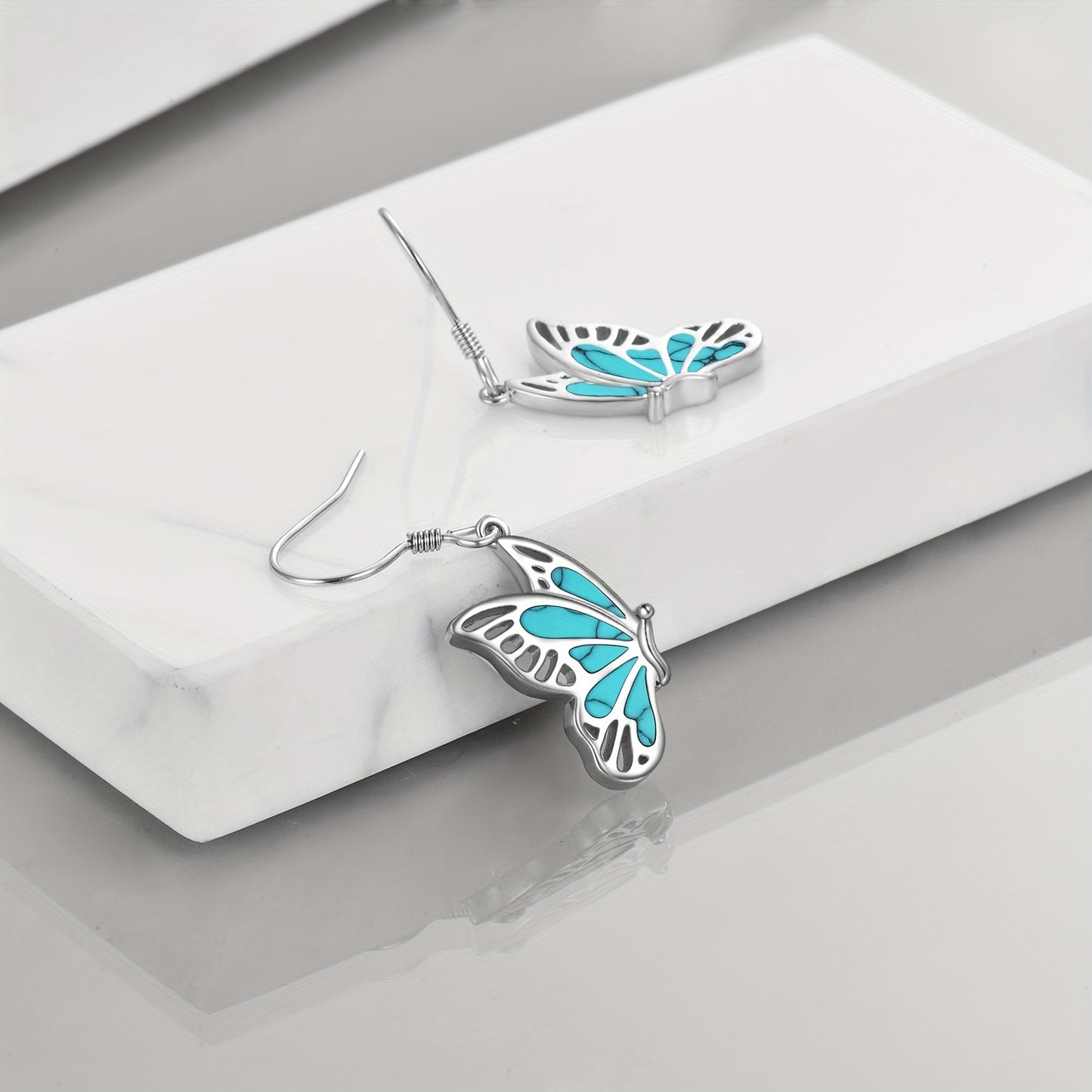 Butterfly Turquoise Earrings Sterling Silver For Women Butterfly Jewelry Mother Day Birthday Gifts
