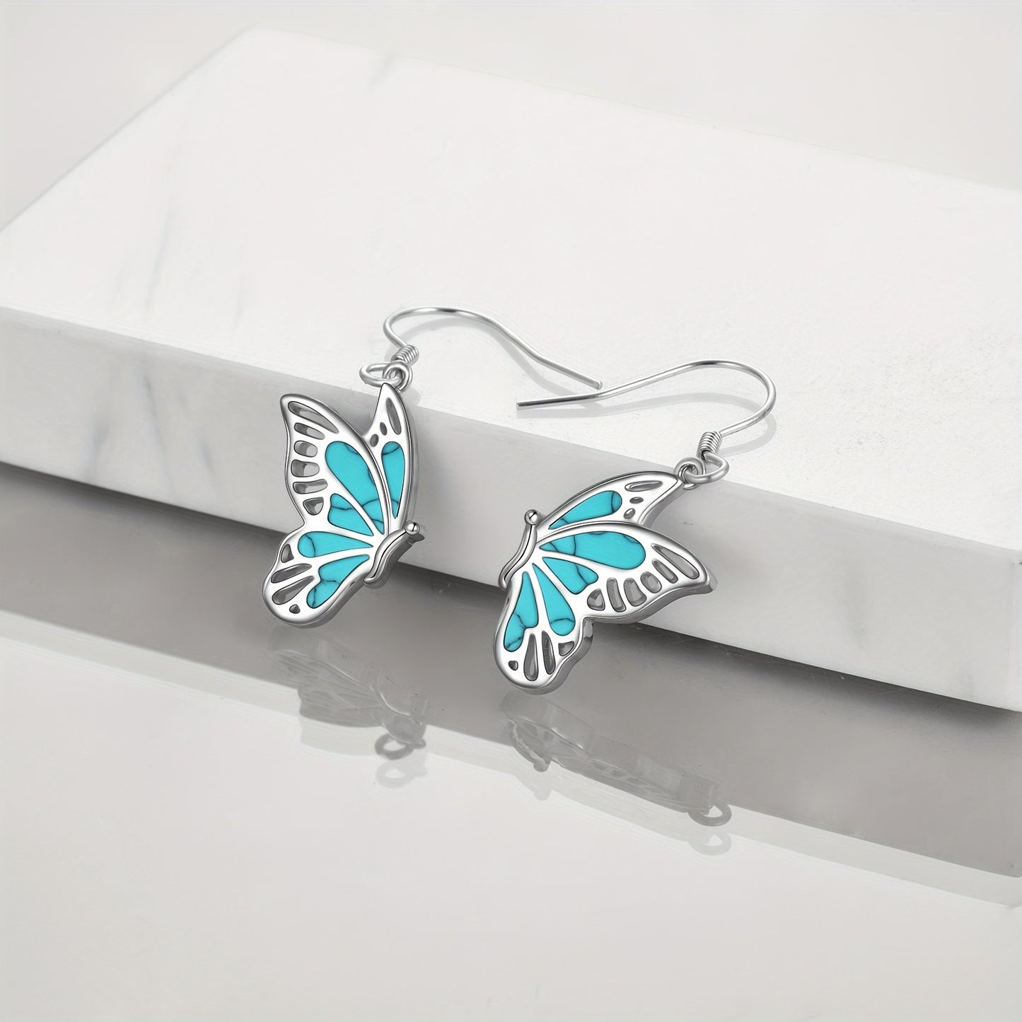 Butterfly Turquoise Earrings Sterling Silver For Women Butterfly Jewelry Mother Day Birthday Gifts